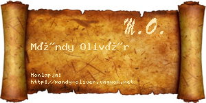 Mándy Olivér névjegykártya
